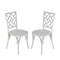 Merrick Lane Mara Set of 2 Solid Wood Dining Chairs with Stackable Design, Ornate Seat Back Accenting, and Elegant Finish